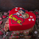 Heart Fondant Cake with picture - 2kg