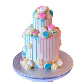 Pink And Blue Drip Gender Reveal Cake