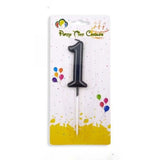 Black Number Candle, Birthday Candle 0-9