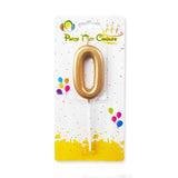 Gold Number Candle, Birthday Candle 0-9