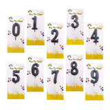 Black Number Candle, Birthday Candle 0-9