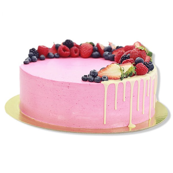 Pink Drip Cake